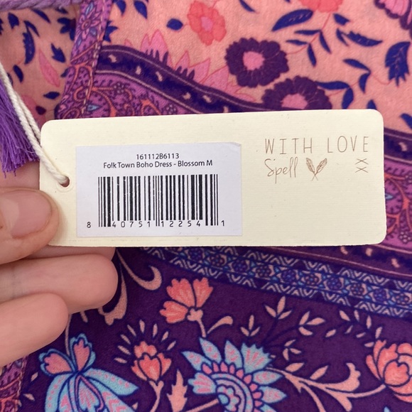 Spell OG Folk Town Boho Blossom Dress - Sz M - Picture 12 of 16